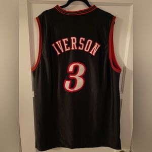 Allen Iverson black 76ers jersey authentic